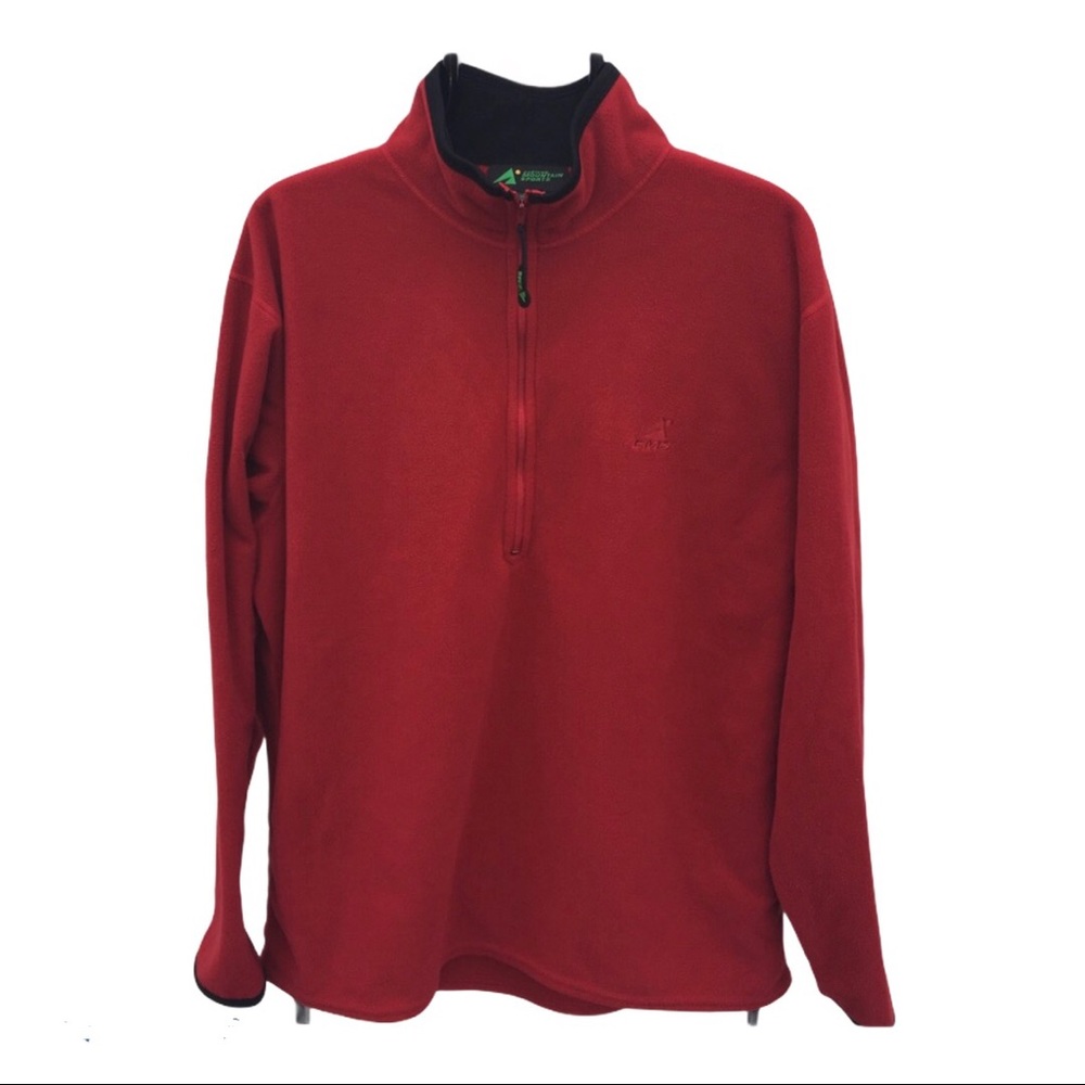 EMS Eastern Mountain sports red Fleece half zip  L